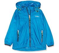 CMP Giacca Pioggia In Poliestere Antistrappo Da Bambini, Giacca Unisex - Bambini e ragazzi, Cyano, 128