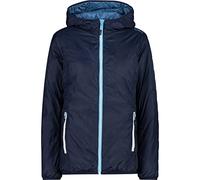 CMP - Giacca reversibile da donna con cappuccio fisso, Cielo-Dusty Blue, 46