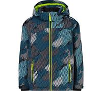 CMP - Giacca sci in twill da bambini con cappuccio removibile, Deep Lake-Titanio, 110