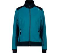 CMP - Giacca da donna con cappuccio fisso in softshell accoppiato, Teal, 44