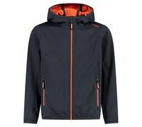 CMP - Giacca in light softshell da bambini con cappuccio fisso, Antracite, 116