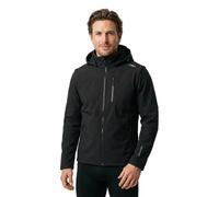 CMP - Giacca da uomo con cappuccio e maniche staccabili, Nero, 54