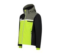 CMP Man Jacket Colorblock Zip Hood - Uomo - Nero / Verde - Taglia 50- modello 2024