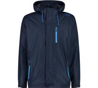 CMP - Giacca Uomo con Cappuccio Zip e Traspirante, Black Blue, 56