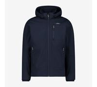 CMP Giacca Uomo in Softshell Con Cappuccio Staccabile - 08NP (Black Blue/Ice)