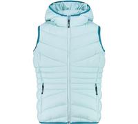 CMP - Gilet da bambina in nylon con cappuccio fisso, Acqua, 110