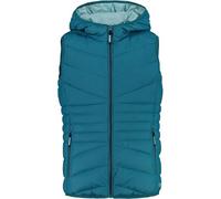CMP - Gilet da bambina in nylon con cappuccio fisso, Teal, 128