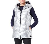 Cmp Gilet Imbottito con Effetto Shiny, Donna, Silver, 48, Silver