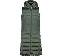 CMP - Gilet lungo da donna in nylon con cappuccio fisso, Mineral, 50