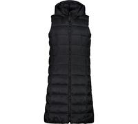 CMP - Gilet lungo da donna in nylon con cappuccio fisso, Nero, 50