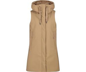 CMP - Gilet lungo da donna in tessuto softshell con cappuccio fisso, Malto, 42
