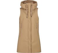 CMP - Gilet lungo da donna in tessuto softshell con cappuccio fisso, Malto, 44