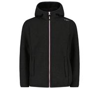 CMP - Girl's Jacket Fix Hood Bonded Knitted w. Fur - Giacca in pile 104 nero
