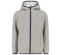 CMP - Girl's Jacket Fix Hood Bonded Knitted w. Fur - Giacca in pile 128 grigio
