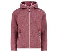 CMP - Girl's Jacket Fix Hood Jacquard Knitted 3H19825 - Giacca in pile 128 rosso