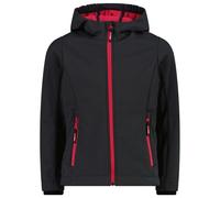 CMP - Girl's Jacket Fix Hood Softshell - Giacca softshell 140 antracite / carminio