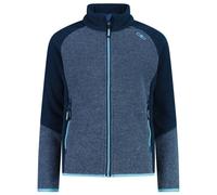CMP - Girl's Jacket Jacquard Knitted Stripes - Giacca in pile 110 blu
