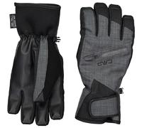 CMP - Guanti da sci da uomo in twill, Nero Mel., 8