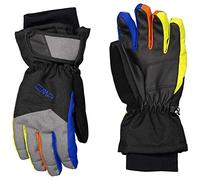 CMP, Guanti da sci in twill per bambini, Nero-Royal-Limeade, 4