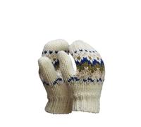 CMP Guanti Guanto Maglia Bianco Motivo Fodera IN Pile Caldo