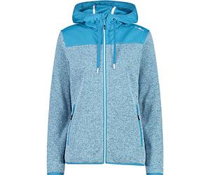 CMP Hoodedjacquard Knitted Jacket With Two Different Colours, Woman, Hawaian, 48