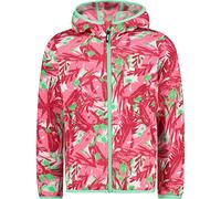 CMP Jacquard Knitted Jacket With Floral Style, Girl, Fragola-Menta, 140