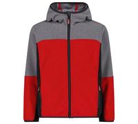 CMP - Kid's Jacket Fix Hood Jacquard Knitted - Giacca in pile 176 rosso