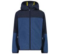 CMP - Kid's Jacket Fix Hood Jacquard Knitted - Giacca in pile 98 blu
