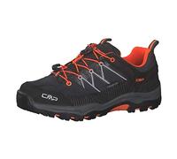 CMP Kids Rigel Low Trekking Shoes Wp, Scarpe da trekking Unisex - Bambini e ragazzi, Antracite-Flash Orange, 35 EU