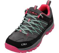 CMP Kids Rigel Low Trekking Shoes Wp, Scarpe da trekking Unisex - Bambini e ragazzi, Cemento-Pink Fluo, 31 EU