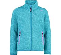 CMP Knit Tech mélange fleece jacket, Girl, Hawaian-Purple Fluo, 98