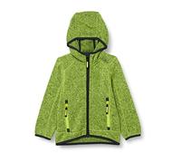 CMP Knit Tech mélange fleece jacket with hood, Boy, Acido-Antracite, 116