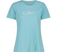 CMP Maglia a Maniche Corte Girocollo da Donna con Logo 39T5676P E555 Lagoon