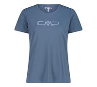 CMP Maglia a Maniche Corte Girocollo da Donna con Logo 39T5676P L802 Space