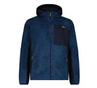 Cmp Man Jacket Fix Hood Pile Zip Capp Righe Blu Inserti Uomo 35P3027 33NU