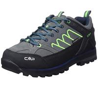 CMP MOON LOW TREKKING SHOES WP, Scarpe da Trekking Uomo, Grey-Verde Fluo, 41 EU