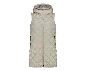 CMP Nylon vest long hooded, Woman, Bone, 48
