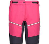 CMP Pantaloncini Ciclismo Free Bermuda Mesh Donna, Fragola, EU 36