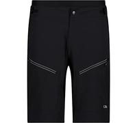 CMP - Pantalone Free Bike da Uomo con Mesh Interna Removibile e fondello, Nero, 48