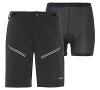 CMP - Pantalone Free Bike da Uomo con Mesh Interna Removibile e fondello, Nero, 50