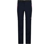 CMP - Pantaloni da Bambina Zip-off Tessuto Stretch, B.Blue-Bubblegum, 92