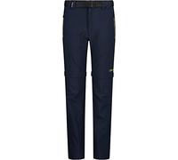 CMP Pantaloni Zip Off Elasticizzati Da Bambini, B.Blue-Limegreen, 128