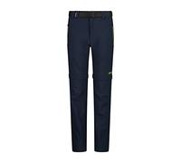 CMP Pantaloni Zip off Elasticizzati da Bambini, B.Blue-Limegreen, 152