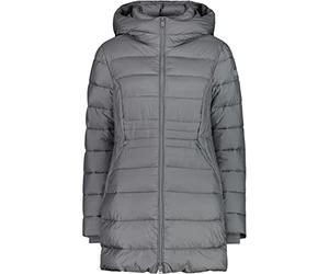 CMP - Parka antistrappo da donna con cappuccio fisso, Cemento, 44