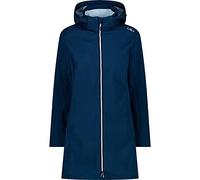 CMP - Parka in softshell da donna con cappuccio removibile, Blue Ink-Cristal Blue, 40