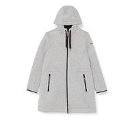 CMP - Parka in lana da donna con cappuccio fisso, Grigio Mel.-Nero, 56