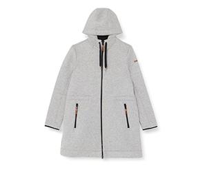 Cmp Parka Lungo Wooltech, Donna, Grigio Mel-Nero, 50, Grigio Mel.-nero