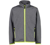 CMP Jacquard knitted fleece jacket full zipped, Boy, Fumo Mel.-Nero, 98