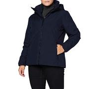 Cmp Piumino Reversibile Waterproof con Cappuccio, Giacca Donna, Black Blue, 40, Black Blue