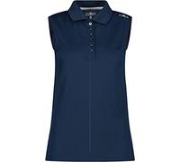 CMP Polo da Donna Senza Maniche in Plain Colour Blue-Stone 48